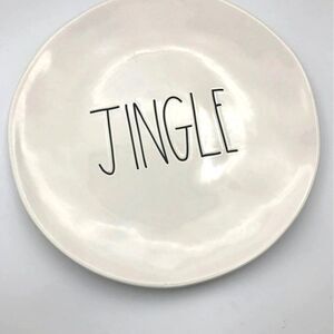 Rae Dunn "JINGLE" serving plate 8" NEW NO TAG